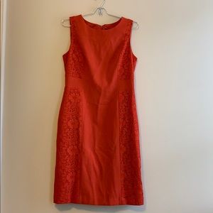 Adriana Papell Shift Dress 10 Lace Rust Career